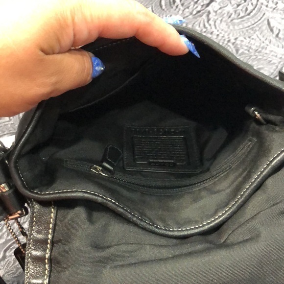 Coach vintage soho belted black flap‎ Leather Crossbody Bag Silver Buckle - Picture 9 of 10